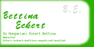 bettina eckert business card